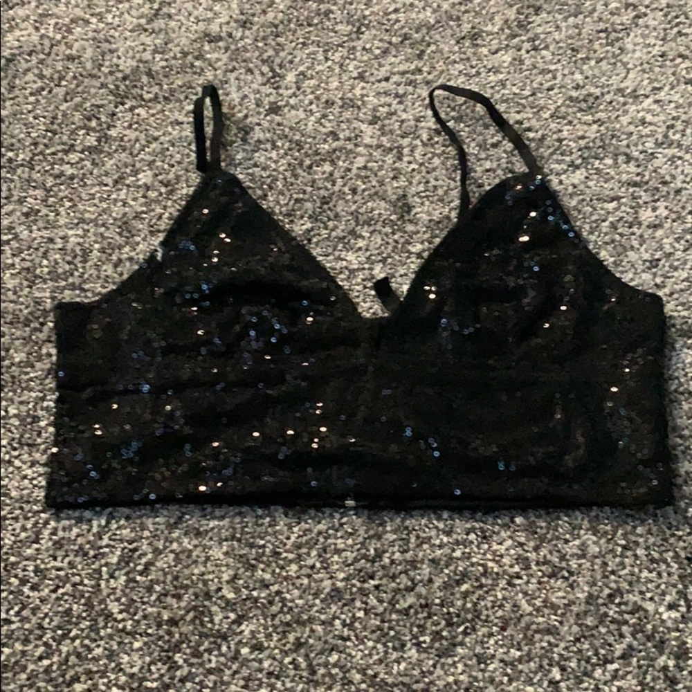 Black Sequin Bralette